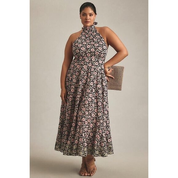 Anthropologie RIXO Jayne Halter Maxi Dress 5X - Picture 1 of 4